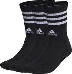 3er Pack adidas 3-Streifen Cushioned Crew Retro-Socken 000 - black/white 43-45