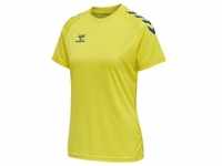 hummel Core XK Poly Trainingsshirt Damen blazing yellow/true blue XS
