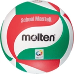 molten School MasteR Volleyball V5M-SM wei&szlig;/gr&uuml;n/rot 5