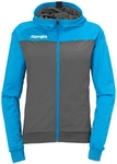 Kempa Prime Multi Trainingsjacke mit Kapuze Damen anthrazit/kempablau L