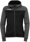 Kempa Prime Multi Trainingsjacke mit Kapuze Damen schwarz/anthrazit L