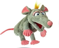 Schnurzpiepe Ratte als Handpuppe 34cm