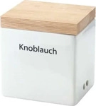 Continenta Vorratsdose Knoblauch Keramik m. Holzdeckel 14x12x15,5cm