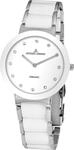 Keramikuhr JACQUES LEMANS "Monaco", wei&szlig; (wei&szlig;, silberfarben), Armbanduhren, Damen,