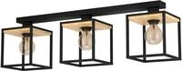 EGLO Deckenleuchte "LIBERTAD Deckenlampe, Stahl und Holz, E27, IP20, Esstischlampe,