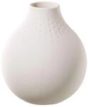 Dekovase VILLEROY & BOCH "Vase Perle Manufacture Collier 12 cm", wei&szlig; (blanc),