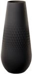 Dekovase VILLEROY & BOCH "Vase Manufacture Collier 26 cm", schwarz (noir), Vasen,