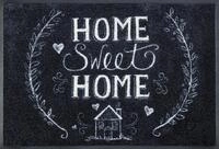 Fu&szlig;matte "Chalky Home" Gr. 15, schwarz, B:50cm H:7mm L:75cm, Kunstfaser, WASH+DRY BY