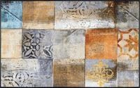 Teppich "Tilea", bunt, B:75cm H:7mm L:120cm, Polyamid, WASH+DRY BY KLEEN-TEX,