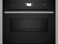 NEFF Backofen mit Mikrowelle "C24MS31N0", grau (silberfarben), B:59,6cm H:45,5cm