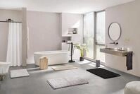 Badematte KLEINE WOLKE "Avera, Badvorleger, Badezimmer Teppich", schwarz, H:50mm,