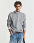 Sweatshirt GANT "REG SHIELD C-NECK SWEAT", Herren, Gr. S, grau (grau melange),