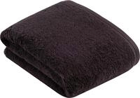 Badetuch VOSSEN "Vegan Life", grau (anthrazit), B:100cm L:150cm, Webfrottier,