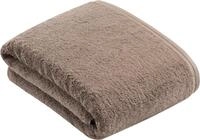 Badetuch VOSSEN "Vegan Life", grau (pepplestone), B:100cm L:150cm, Webfrottier,