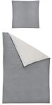 Bettw&auml;sche IRISETTE "Meran", grau, B/L: 155cm x 220cm, 1 Stk., 1 Stk., Feinbiber,