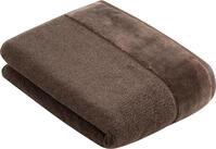 Badetuch VOSSEN "Pure", braun (toffee), B:67cm L:140cm, Frottier, Obermaterial: 100%
