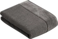 Badetuch VOSSEN "Pure", grau (lavastone), B:67cm L:140cm, Frottier, Obermaterial: