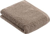 Badetuch VOSSEN "Vegan Life", grau (pepplestone), B:67cm L:140cm, Webfrottier,