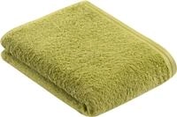 Badetuch VOSSEN "Vegan Life", gr&uuml;n (avocado), B:67cm L:140cm, Webfrottier,