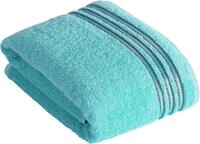 Saunatuch VOSSEN "Cult de Luxe", blau (light azure), B:100cm L:150cm, Walkfrottee,