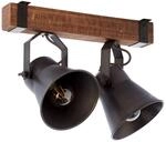 BRILLIANT Deckenstrahler "Plow", schwarz (schwarz stahl), 2, H: 24cm, 1 Stk.,