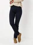 Stretch-Hose RELAXED "Meine beste Freundin Slim", Damen, Gr. 38, Lang, blau (navy