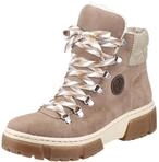 Winterboots RIEKER, Damen, Gr. 36, beige, Lederimitat, Textil, Schuhe...