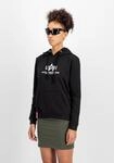 Hoodie ALPHA INDUSTRIES "New Basic Hoodie BL W", Damen, Gr. XS, schwarz,