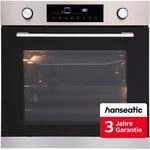 HANSEATIC Backofen "HBO7212A1", Energieeffizienz: A+, grau (schwarz), B:59,5cm