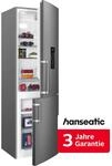 HANSEATIC K&uuml;hl-/Gefrierkombination "HKGK17955CNFWD", Energieeffizienz: C, silber