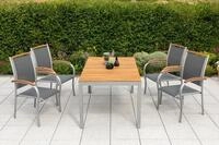Garten-Essgruppe MERXX "Siena", braun (holzfarben, grau), Obermaterial: 100%