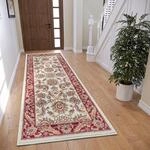 Teppich HANSE HOME "Reni", rot (creme,rot), B:80cm H:8mm L:240cm, Jute, Polyester,