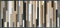 Fu&szlig;matte "Mikado Stripes", beige (natur), B:35cm H:7mm L:75cm, Kunstfaser, WASH+DRY