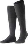 Kniestr&uuml;mpfe FALKE "Bristol Pure", Herren, Gr. 39-40, Sockengr&ouml;&szlig;e, grau...