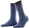 Socken FALKE "Softmerino", Damen, Gr. 35-36, blau (dunkelblau meliert),...