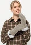 F&auml;ustlinge JACK WOLFSKIN "HIGHLOFT KNIT MITTEN W", Damen, Gr. M (38/40), grau