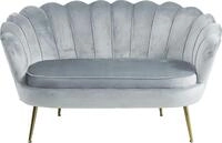 2-Sitzer SALESFEVER "Clam Komfort-Duo-Sitz", grau (hellgrau), B:136cm H:78cm T:76cm,