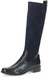 Stiefel CAPRICE, Damen, Gr. 36, XS-Schaft, blau (dunkelblau), Leder, Textil, Schuhe