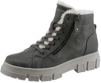 Winterboots TOM TAILOR, Damen, Gr. 36, grau (dunkelgrau), Lederimitat, Schuhe