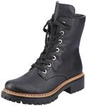 Schn&uuml;rstiefelette RIEKER, Damen, Gr. 36, schwarz, Lederimitat, Schuhe