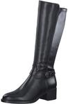 Stiefel TAMARIS, Damen, Gr. 37, Textil, XS-Schaft, schwarz, Leder, Lederimitat,