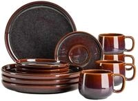 Fr&uuml;hst&uuml;cks-Set M&Auml;SER "Elina Uno", rot (rot, braun), Fr&uuml;hst&uuml;cks-Sets,