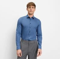 Businesshemd OLYMP "No. Six 24/Seven super slim", Herren, Gr. 38, N-Gr, blau