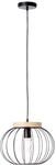BRILLIANT Pendelleuchte "Sorana", braun (schwarz, holzfarben), 1, &Oslash; 35,5cm H: 130cm,