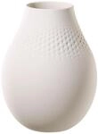 Dekovase VILLEROY & BOCH "Vase Perle Manufacture Collier 20 cm", wei&szlig; (blanc),