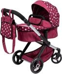 Kombi-Puppenwagen BAYER "Xeo", rot (einhorn bordeaux), Puppenwagen, KinderB:37cm