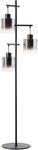 BRILLIANT Stehlampe "Simonis", schwarz (schwarz, rauchglas), 3, &Oslash; 46cm H: 152cm, 1