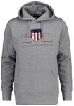 Sweatshirt GANT "Sweatshirt REGULAR ARCHIVE SHIELD HOODIE", Herren, Gr. S, grau,