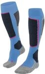 Kniestr&uuml;mpfe FALKE "SK2 Intermediate Vegan", Damen, Gr. 35-36, blau (blau note