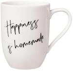 Becher VILLEROY & BOCH "Becher mit Henkel 'Happiness is Homemade' Statement 290 ml